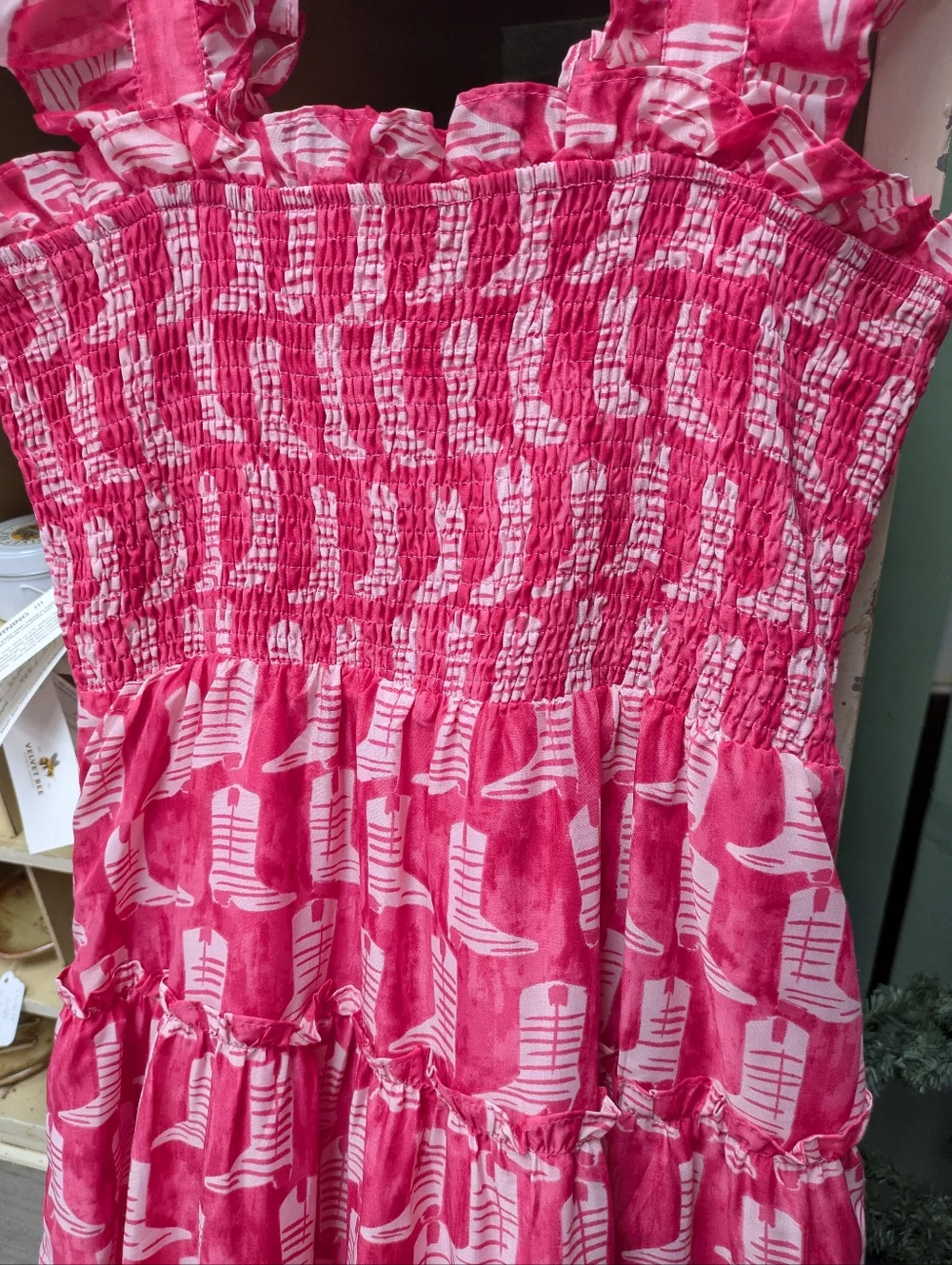 J. Marie western Cowboy Boot Maxi Dress - Picture 3 of 4